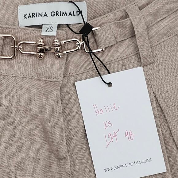 NWT Karina Grimaldi Hallie Linen Shorts XS - Picture 3 of 4